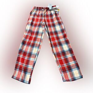 👖nwt Size 6/7 boys Plaid Kids Pajama Pants - Red and Blue